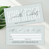 Moderne kapsalon script typografie cadeaukaart