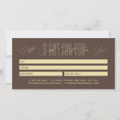 Moderne kapsalon script typografie cadeaukaart (Achterkant)