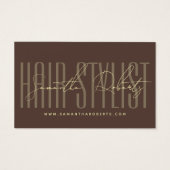 Moderne kapsalon script typografie cadeaukaart visitekaartje (Voorkant)