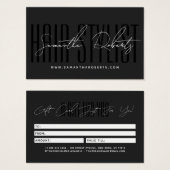 Moderne kapsalon script typografie cadeaukaart visitekaartje (Voorkant /achterkant)