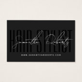 Moderne kapsalon script typografie cadeaukaart visitekaartje (Voorkant)