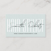 Moderne kapsalon script typografie klant  aanbevelingskaartje (Voorkant)
