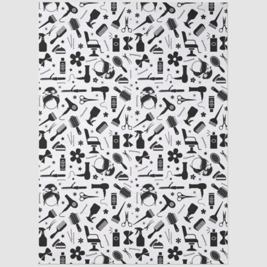 Moderne kapsalon stylist weefsel papier (Voorkant)