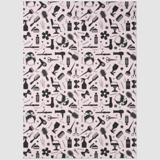 Moderne kapsalon stylist weefsel papier (Voorkant)