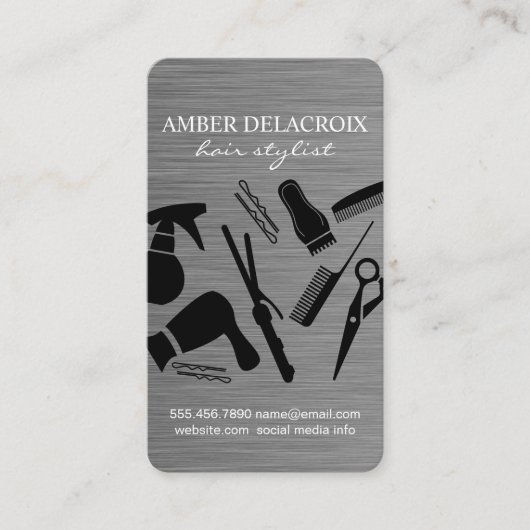 Moderne Kapsalon Visitekaartje (Voorkant)