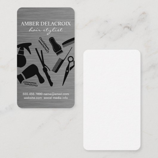 Moderne Kapsalon Visitekaartje (Voorkant / Achterkant)