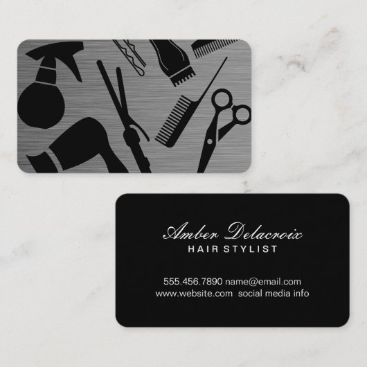 Moderne Kapsalon Visitekaartje (Voorkant / Achterkant)