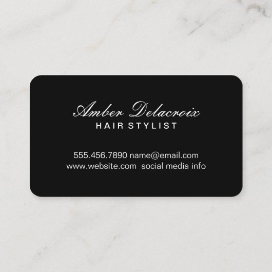 Moderne Kapsalon Visitekaartje (Achterkant)