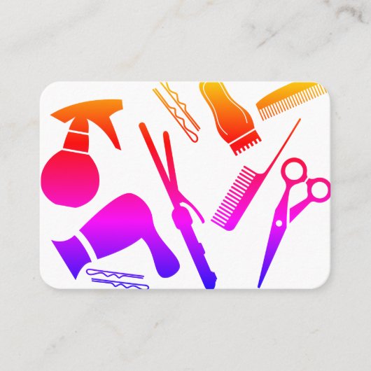 Moderne Kapsalon Visitekaartje (Voorkant)