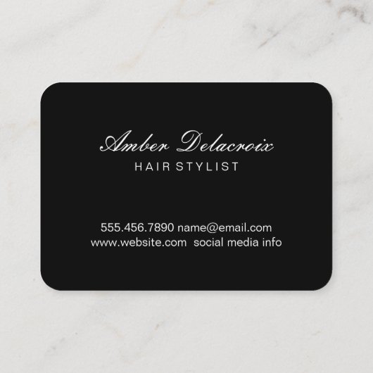 Moderne Kapsalon Visitekaartje (Achterkant)