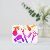 Moderne Kapsalon Visitekaartje (Staand voorkant)