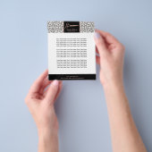 Moderne Kapster in Luipaardprint met Roze Gouden S Flyer (Hand)