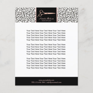 Moderne Kapster in Luipaardprint met Roze Gouden S Flyer