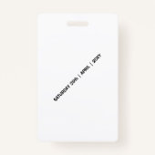 Moderne Karate Party Kids Verjaardag VIP Pass Badg Badge (Achterkant)