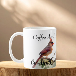 Moderne Kardinaal Koppel Rood Personaliseerbaar Koffiemok