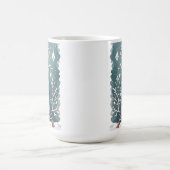 Moderne Kardinaal Winter Landschap Kerstmis Naam Koffiemok (Center)