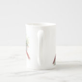 Moderne kardinalen, rood en bruin porselein kop (Achterkant)