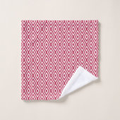 Moderne karmozijn witte geometrische bad handdoek (Wasdoekje)