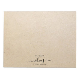 Moderne kartonnen ideeën naam papieren ondergrond notitieblok