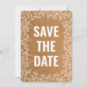 Moderne kartonnen stijl bespaart de datumkaart save the date (Achterkant)