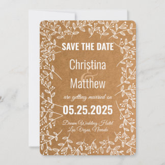 Moderne kartonnen stijl bespaart de datumkaart save the date