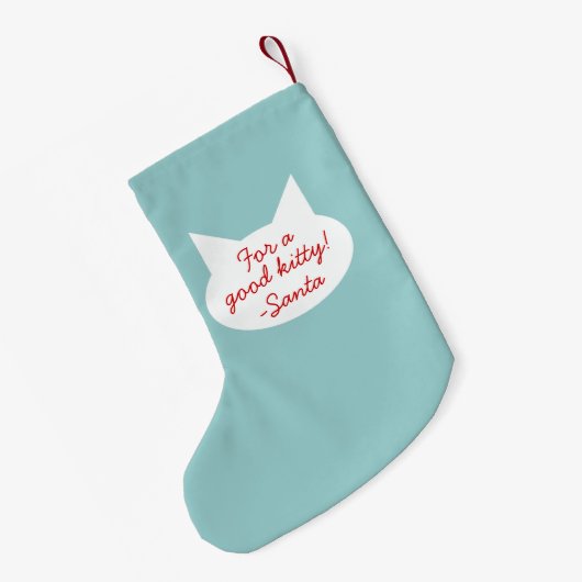 Moderne Kat - Aangepaste kerstcadeaustop Kleine Kerstsok (Achterkant (Hangend))