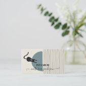 Moderne kat abstracte kat zitservice visitekaartje (Staand voorkant)