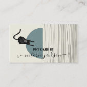 Moderne kat abstracte kat zitservice visitekaartje (Voorkant)