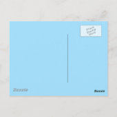 Moderne kat, kobalt en lichtblauw briefkaart (Achterkant)