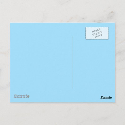 Moderne kat, kobalt en lichtblauw briefkaart (Achterkant)