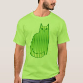 Moderne kat, Limoen en smaragdgroen T-shirt (Voorkant)
