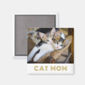 Moderne kat mam foto magneet (Voorkant / Achterkant)