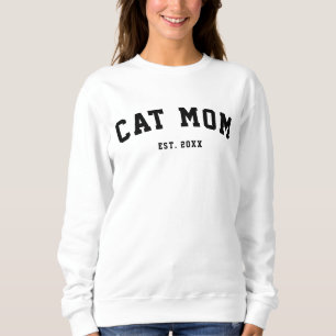 Moderne Kat Moeder Sport Varsity Trui