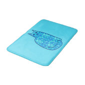 Moderne kat uit de middeleeuwen, Turquoise en mari Badmat (Gekanteld)