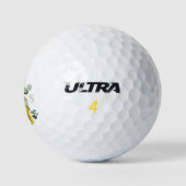 Moderne Kat Zonnebloem Monogram Golfballen (Logo)