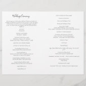 Moderne katholieke bruiloft met massaprogramma (Achterkant)