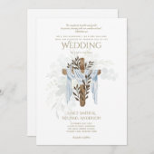 Moderne katholieke bruiloft Uitnodigingen Elegant (Voorkant / Achterkant)
