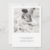 Moderne Katholieke Foto B & W Cross Wedding Kaart (Achterkant)