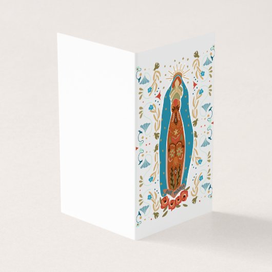 Moderne katholieke Kaart van de begrafenis Memoria (Buitenkant)