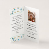 Moderne katholieke Kaart van de begrafenis Memoria (Binnen)