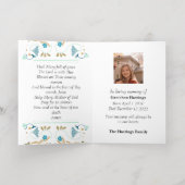 Moderne katholieke Kaart van de begrafenis Memoria (Binnenlaag)