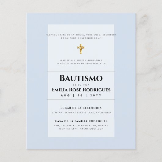 Moderne katholieke Spaanse uitnodigingen voor de d Flyer (Voorkant)