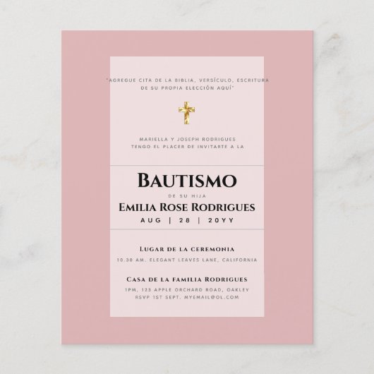 Moderne katholieke Spaanse uitnodigingen voor de d Flyer (Voorkant)