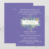 Moderne Katholieke Trouw Uitnodigingen Botanisch (Voorkant / Achterkant)