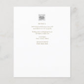 Moderne katholieke trouwuitnodigingen Elegant Wit Flyer (Achterkant)