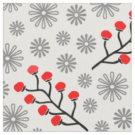 Moderne katoen met rood en grijs (56 inch breed) stof