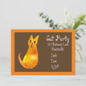 Moderne katteetter met gemene gemat katten kaart (Staand voorkant)