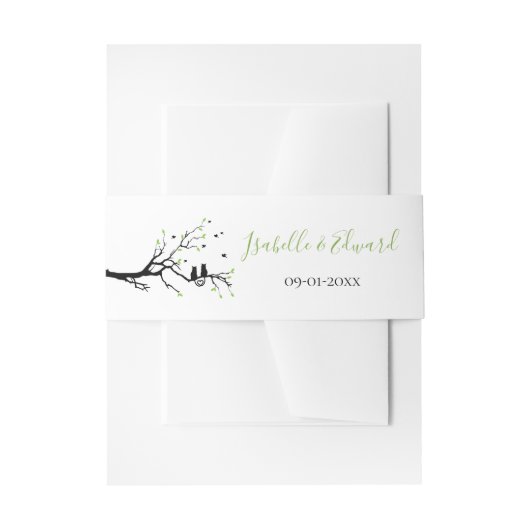 Moderne katten in Love Black Silhouette Heart Wedd Uitnodigingen Wikkel (Voorkant Voorbeeld)