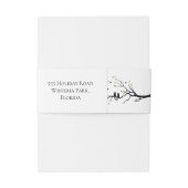 Moderne katten in Love Black Silhouette Heart Wedd Uitnodigingen Wikkel (Achterkant Voorbeeld)