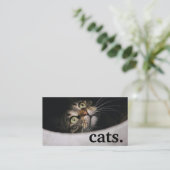 Moderne katten. Loyaliteit ponskaart Visitekaartje (Staand voorkant)